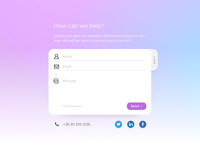 Dailyui 28 Contactus contact form dailyui