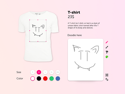 Dailyui 33 Customize Product color custom product customize dailyui doodle shirt ui ux