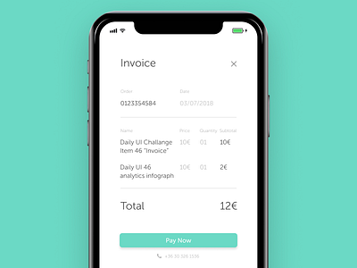 Dailyui 46 Invoice dailyui invoice pay uxui