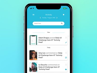 Dailyui 47 Acitvity Feed