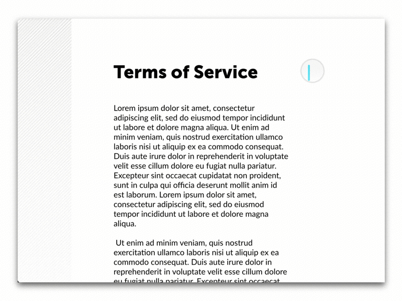 Dailyui 88 Terms Of Service button dailyui motion principle terms of service
