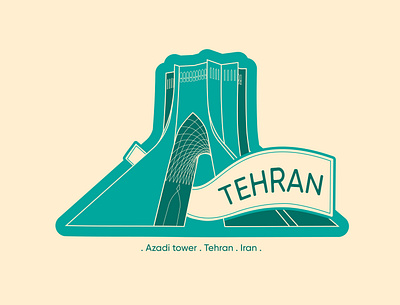Hometown celebration sticker: Tehran illustraion iran tehran