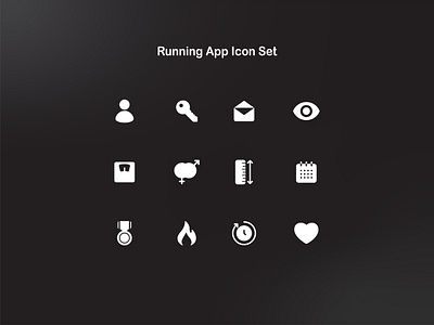 Running app icon set