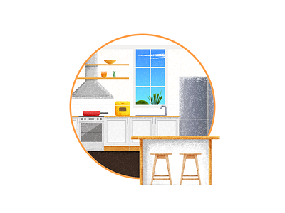 002-KMy kitchen illustration