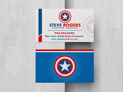 Captain America Superhero Business card branding business card design creativity design graphic design illustration vector