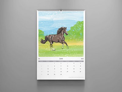 horse adobe illustrator calendar design design horse horseillustration illustration vector