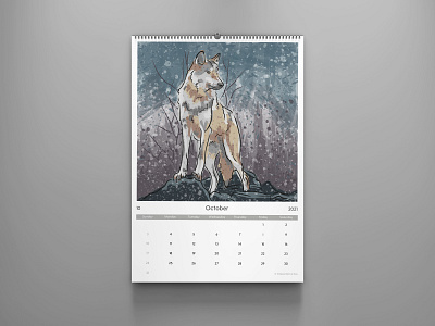 wolf adobe illustrator calendar design design illustration vector wolf