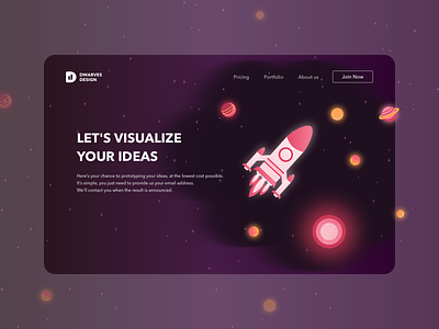 Rocket Boost Landing Page design desktop illustration landing page