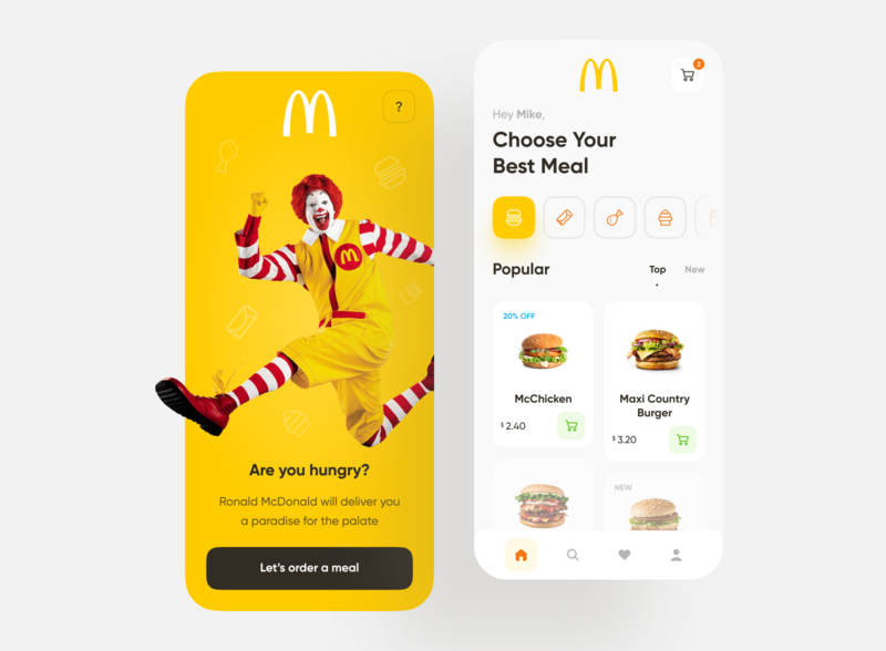 🍔 McDonald's App android app app design delivery design ecommerce food food app ios mcdonald minimal mobile mobile design ui ui design user interface ux ux design web design