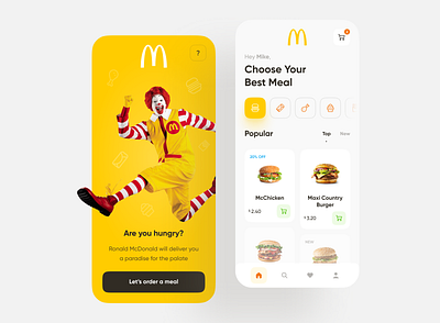 🍔 McDonald's App android app app design delivery design ecommerce food food app ios mcdonald minimal mobile mobile design ui ui design user interface ux ux design web design