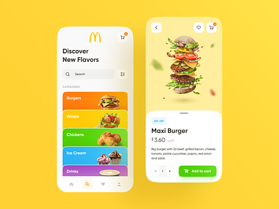 McDonald #2 app app design burgers colors design ecommerce food food app food delivery ios mcdonald mobile mobile design ui ui design ux web design