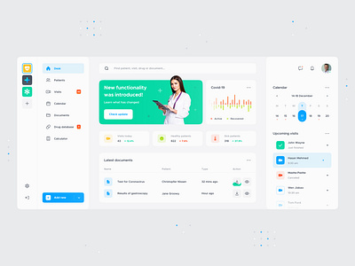 Medical App app app design chart colors coronavirus covid dashboard design doctor interface ios medical mobile stats telemedic ui ui design ux ux design web design