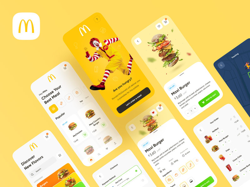 McDonald's App app app design burger concept design fastfood food app good interface ios mcdonalds mobile app mobile design order redesign ui ui design ux ux design web design