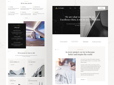 Architecture Studio architecture design digital gold interface landing page luxury marble minimal photos typography ui ui design ux ux design web web design website