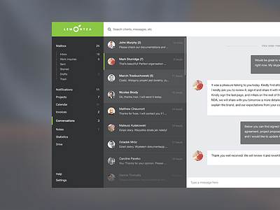 LemonTea CRM app clean dashboard design flat interface ios ui ui design ux ux design