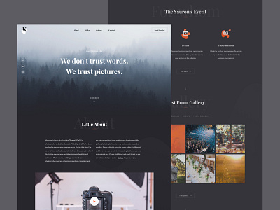 Photographer's Site branding dark dark ui design figma landing page minimal photo photographer photos template theme ui ui design ux ux design web design