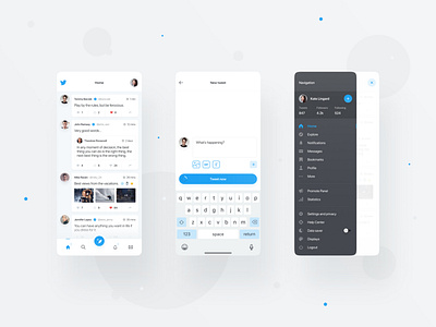 Twitter Redesign - Mobile ver. android app app design design designer flat design interface ios mobile mobile design photos social network twitter ui ui design ux ux design web design