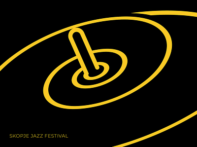 Skopje Jazz Festival - Poster design black and yellow cymbal cymbals design digital drum drums festival illustration jazz modern music poster poster art poster design skopje typography vector whirl