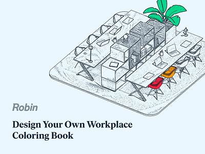 Robin Coloring Book coloring book design office robin workplace