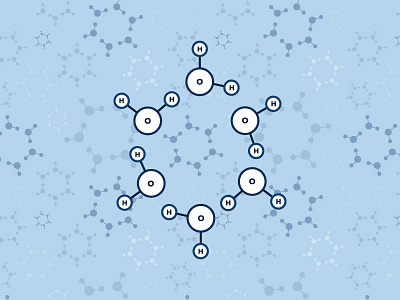Let it snow! icons molecules pattern