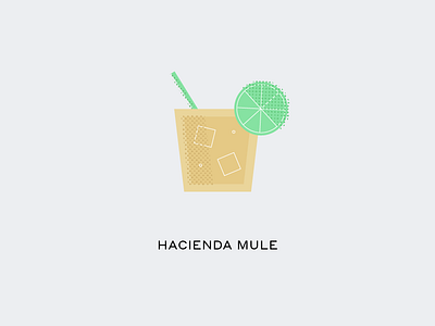 Hacienda Mule halftone illustration tequila texture