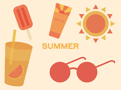 Summertime exploration illustrations texture