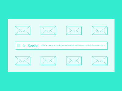 Email Open Rates blog copper email icons illustration