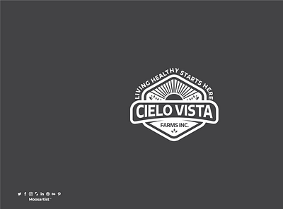 Cielo Vista Farm branding clever creative emblem logo farm logo field food logo moosartist mosaabosweilem retro vintage ديزاين فن تصميم الشعارات لوجو مصمم شعارات موسى ابوسويلم