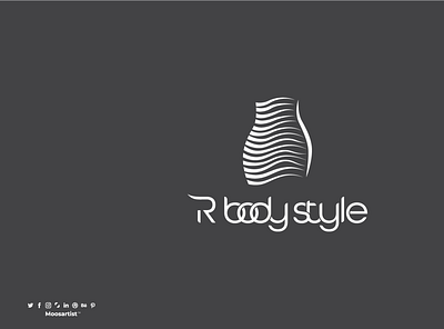 R Body Style body body logo body shape brand clever creative dress logo fashion feminine logo moosartist mosaabosweilem مصمم شعارات موسى ابوسويلم