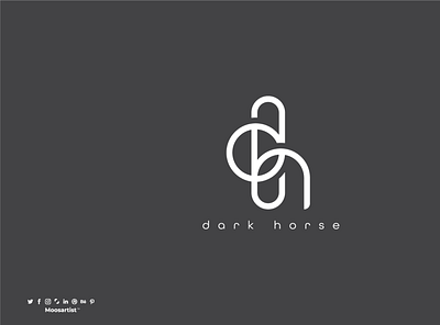 Dark Horse Fashion abstract horse clever creative dark dh logo fashion h logo horse lettermark logo design logodesign moosartist mosaabosweilem لوجو مصمم شعارات موسى ابوسويلم