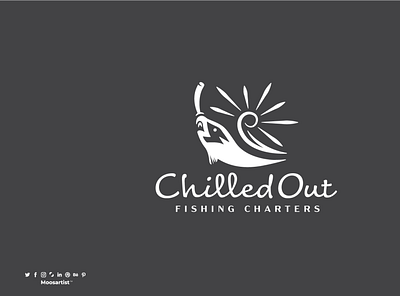 Chilled Out Fishing clever creative fish logo fishing illustration logo moosartist mosaabosweilem sea sun water لوجو مصمم شعارات مصمم لوجو موسى ابو سويلم موسى ابوسويلم