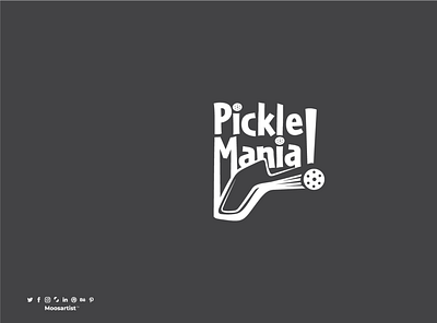 Pickle Mania logo emblem funny logo moosartist mosaabosweilem pickleball playful logo sport sports logo لوجو مصمم شعارات موسى ابو سويلم موسى ابوسويلم