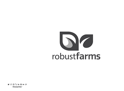 robust farms farm farm logo leaf logo minimal moosartist mosaabosweilem planting logo plants simple لوجو مصمم شعارات موسى ابو سويلم موسى ابوسويلم