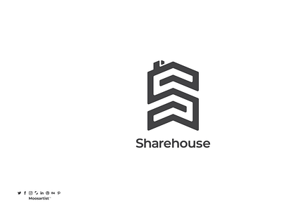 Sharehouse abstract building creative home house moosartist mosaabosweilem real estate logo realestate share لوجو مصمم شعارات موسى ابو سويلم موسى ابوسويلم