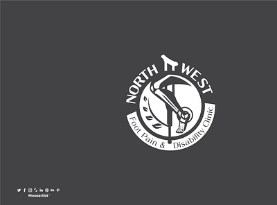 Northwest foot Pain & disability clinic circular logo clinic clinics disability disabled emblem football logo medical moosartist mosaabosweilem pain لوجو مصمم شعارات موسى ابو سويلم موسى ابوسويلم