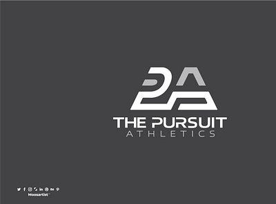 The Pursuit Athletics brand clever creative lettermark logo logo moosartist mosaabosweilem sport sports branding sports logo لوجو مصمم شعارات موسى ابوسويلم