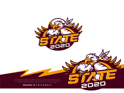 State Fantasy Baseball baseball creative eagle eagle logo emblem logo logo mascot moosartist mosaabosweilem pitchfork sport state wings أريد مصمم شعارات تصميم شعارات شعارات عالمية لوجو مصمم شعارات موسى ابو سويلم موسى ابوسويلم