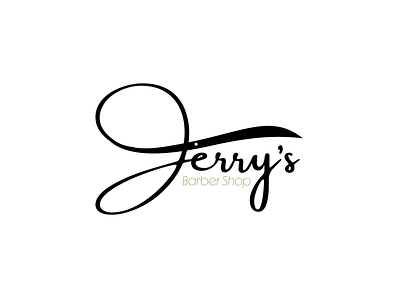 Jerry's Barber shop logo barber shop clever creative logo moosartist mosaabosweilem scissors wordmark logo تصميم شعارات لوجو مصمم شعارات موسى ابو سويلم موسى ابوسويلم