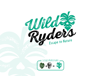 Wild Ryders clever creative design green logo moosartist mosaabosweilem nature outdoor logo skull لوجو مصمم شعارات موسى ابوسويلم