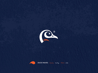 Duck Waves Surfing Comunity Logo design