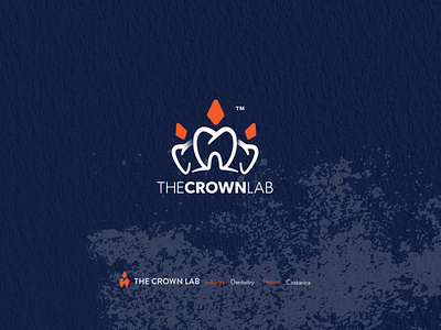 The Crown Lab Dentistry Clinic logo design in costarica