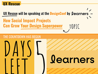 UX Rescue Talk at DesignConf poster
