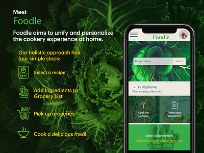 Foodle design graphic design landing screen ui