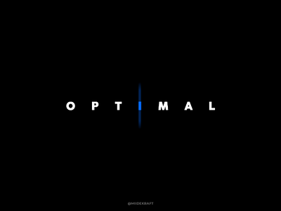 Minimal Optimal glow minimal text