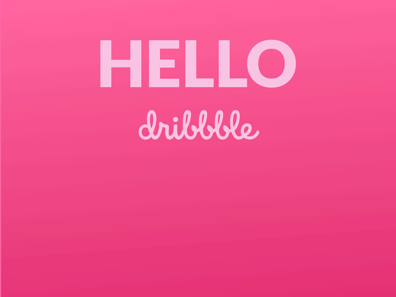 Hello Dribbble! after effects animation debut dribbble hello dribbble tin can