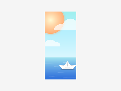 Sun and Sails apple clouds design iphone iphone wallpaper iphone x sailing sun sunny ui ux vector wallpaper