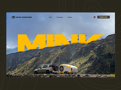 Mink Camper animation dark mode design desktop graphic design light mode motion graphics ui web design website