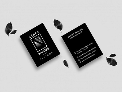 Lines N Shades business card corporate design corporate identity logo logo design tattoo tattoo artist tattoo studio vector visiting card