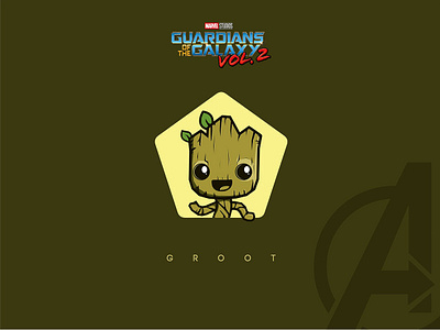 I am Groot !! avengers design groot guardians of the galaxy illustration marvel vector