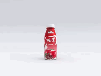 Muller Milch packing design animation branding creative design milk motion packing